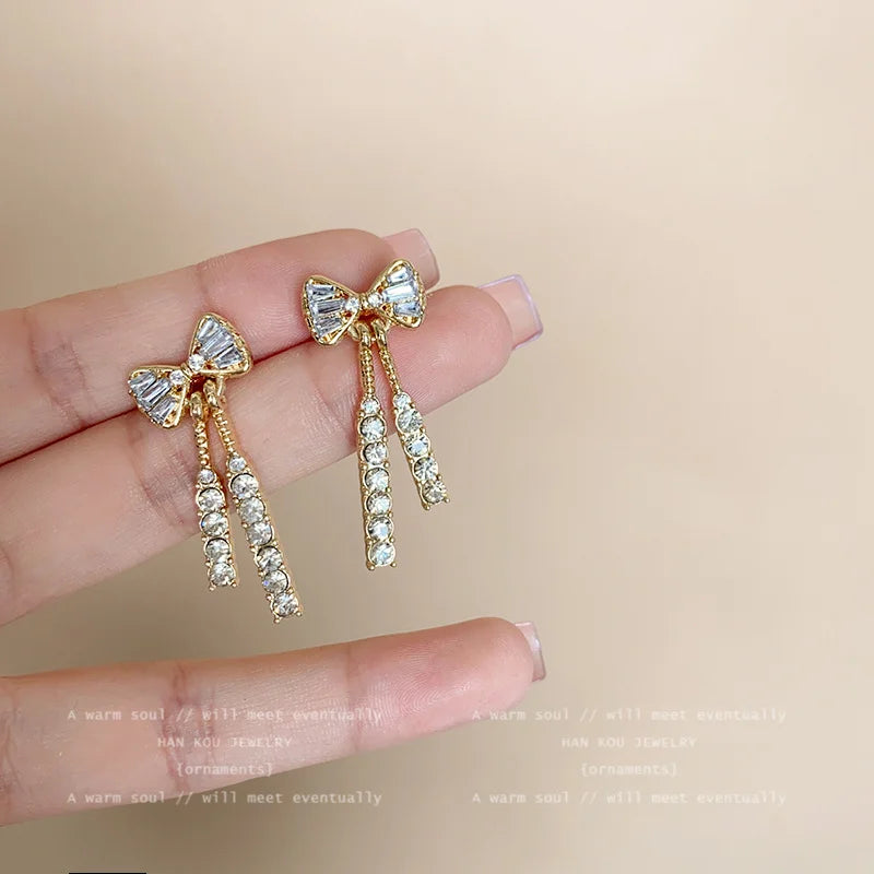 Golden Grace Bow Earrings