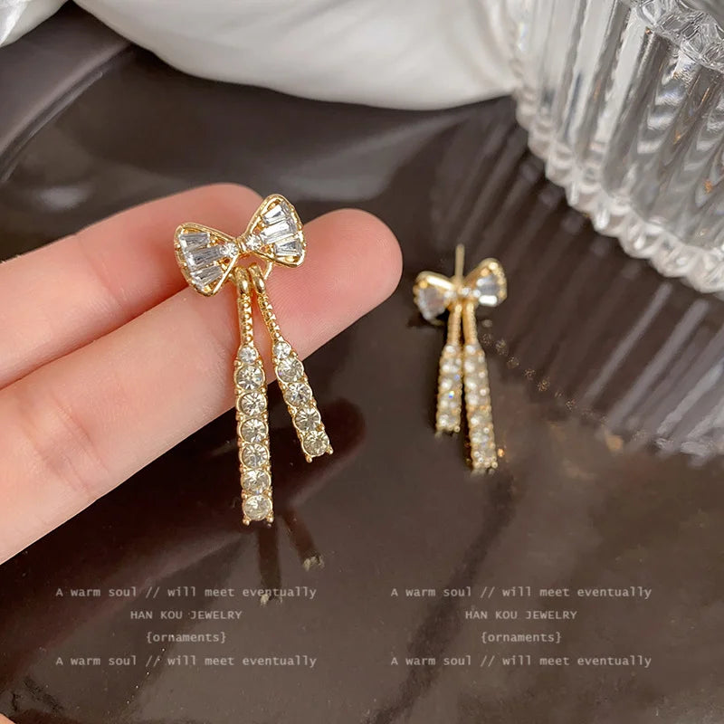 Golden Grace Bow Earrings